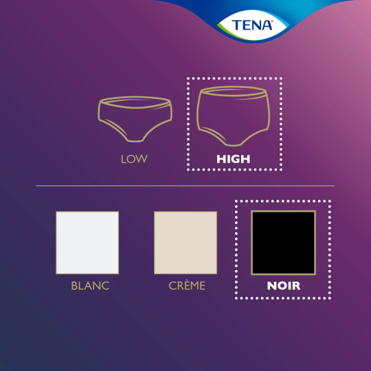 TENA Silhouette Plus High Waist Noir - Incontinence underwear 1