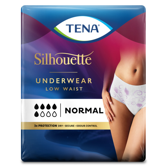 TENA Lady Silhouette Normal Incontinence Underwear - Low Waist White
